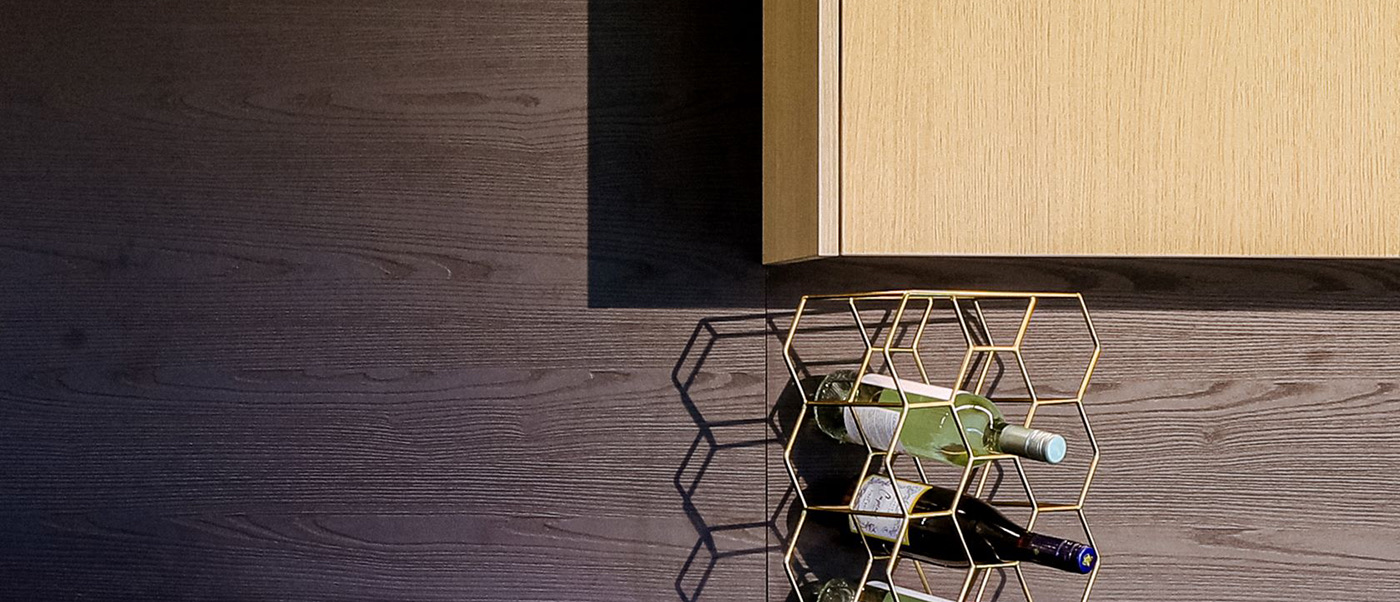 Palo Alto California Showroom cabinet and wine display